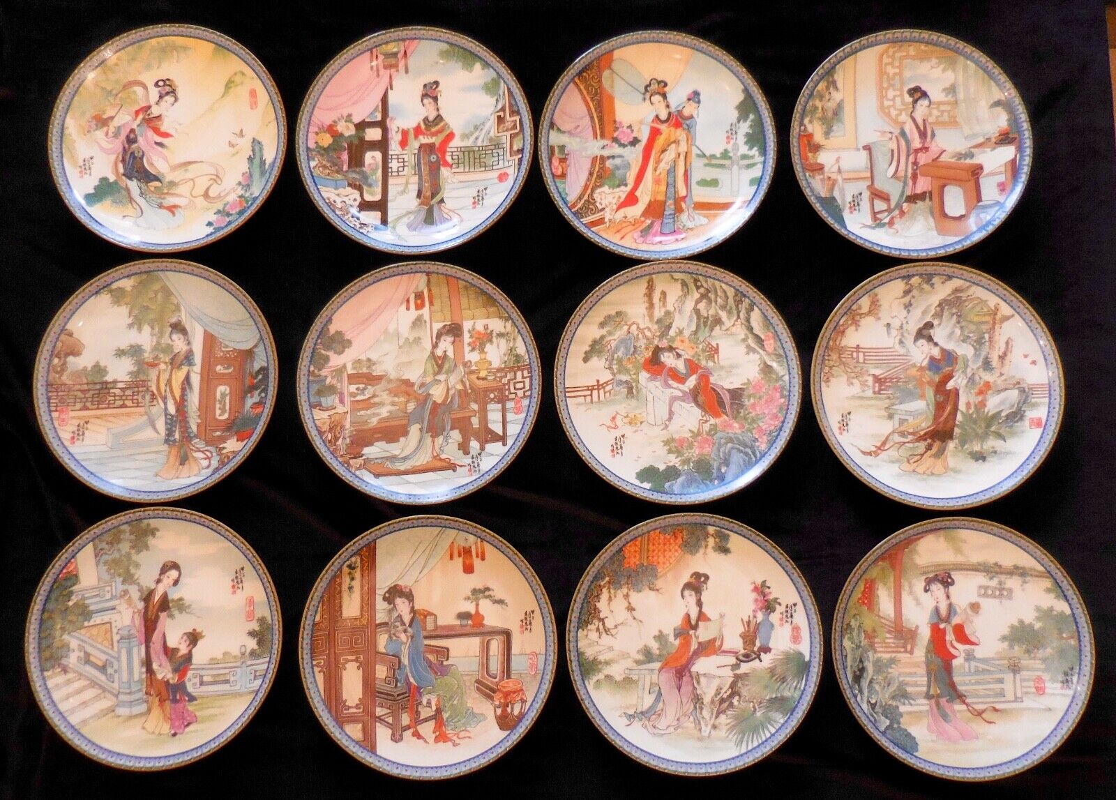 Imperial Jingdezhen 1985-1989 BEAUTIES OF THE RED MANSION complete set of 12