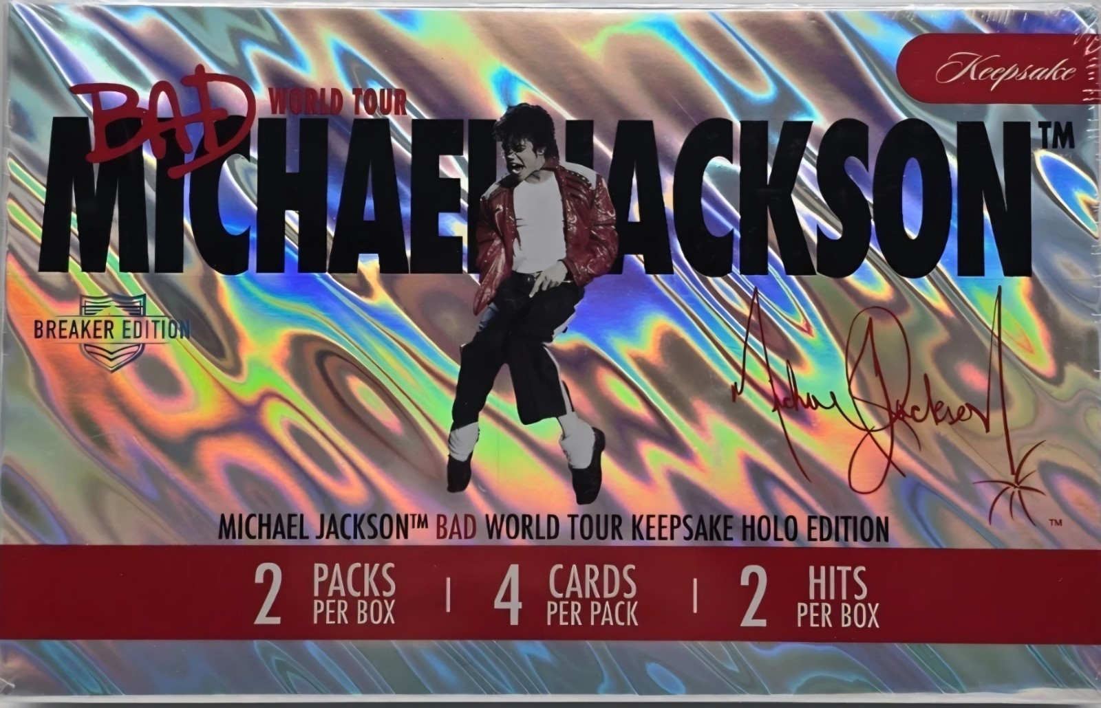 2026 Michael Jackson Keepsake BAD World Tour HOLO Breaker Box Factory Sealed 2026 Michael Jackson Keepsake BAD World Tour HOLO Breaker Box Factory Sealed
