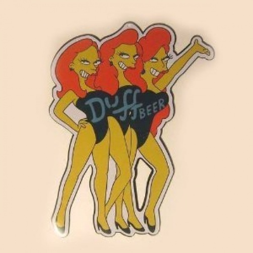 The Simpson Duff Beer Girls Metal Sign