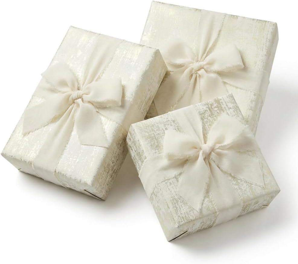 Rollo Papel Regalo Resistente Boda Y Cinta Encaje Organo Novia 17 In x 9.8 Ft