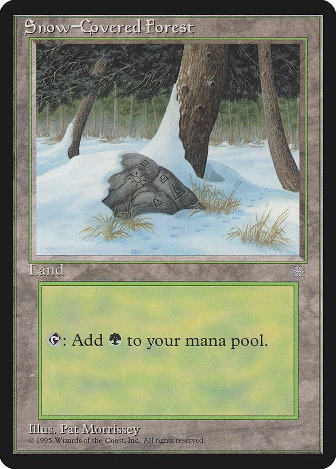 Snow-Covered Forest HP #347 Ice Age MTG