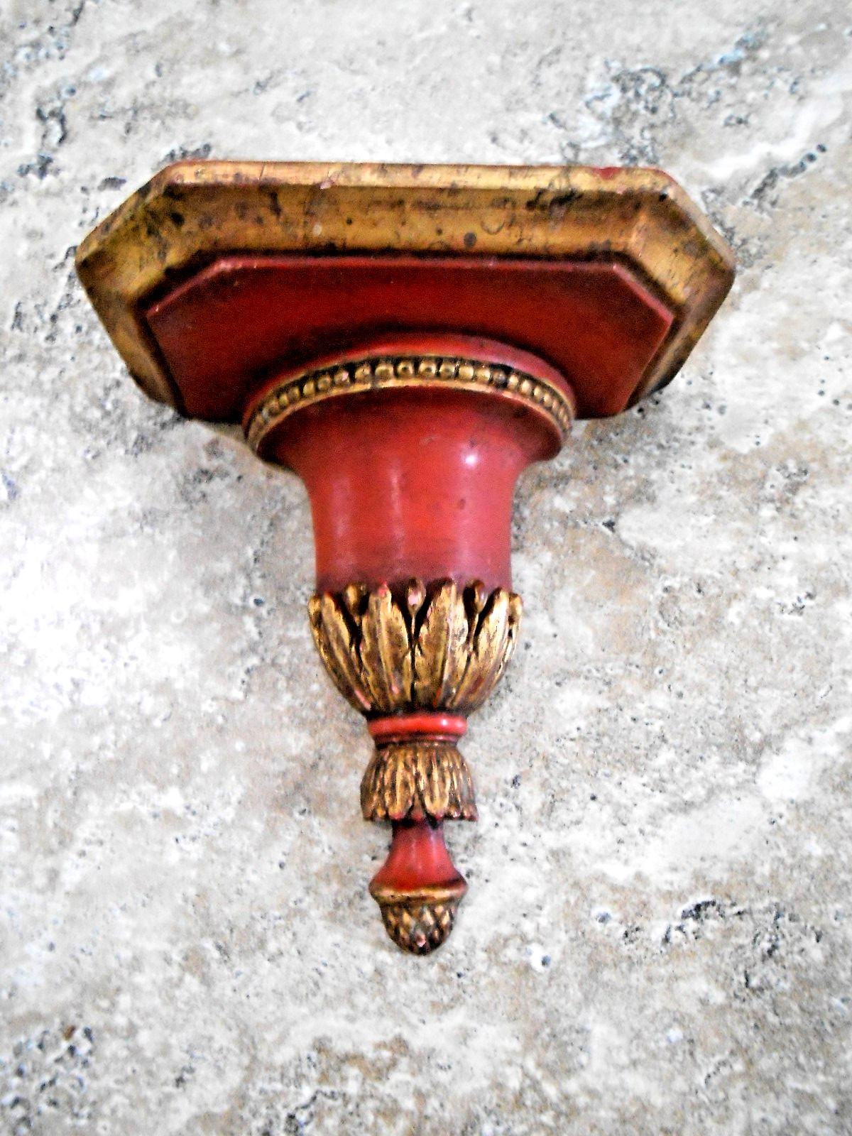 Italian Wall Sconce Chinese Red Gold Ceramic Mid Century Neoclassical Italian Wall Sconce Chinese Red Gold Ceramic Mid Century Neoclassical