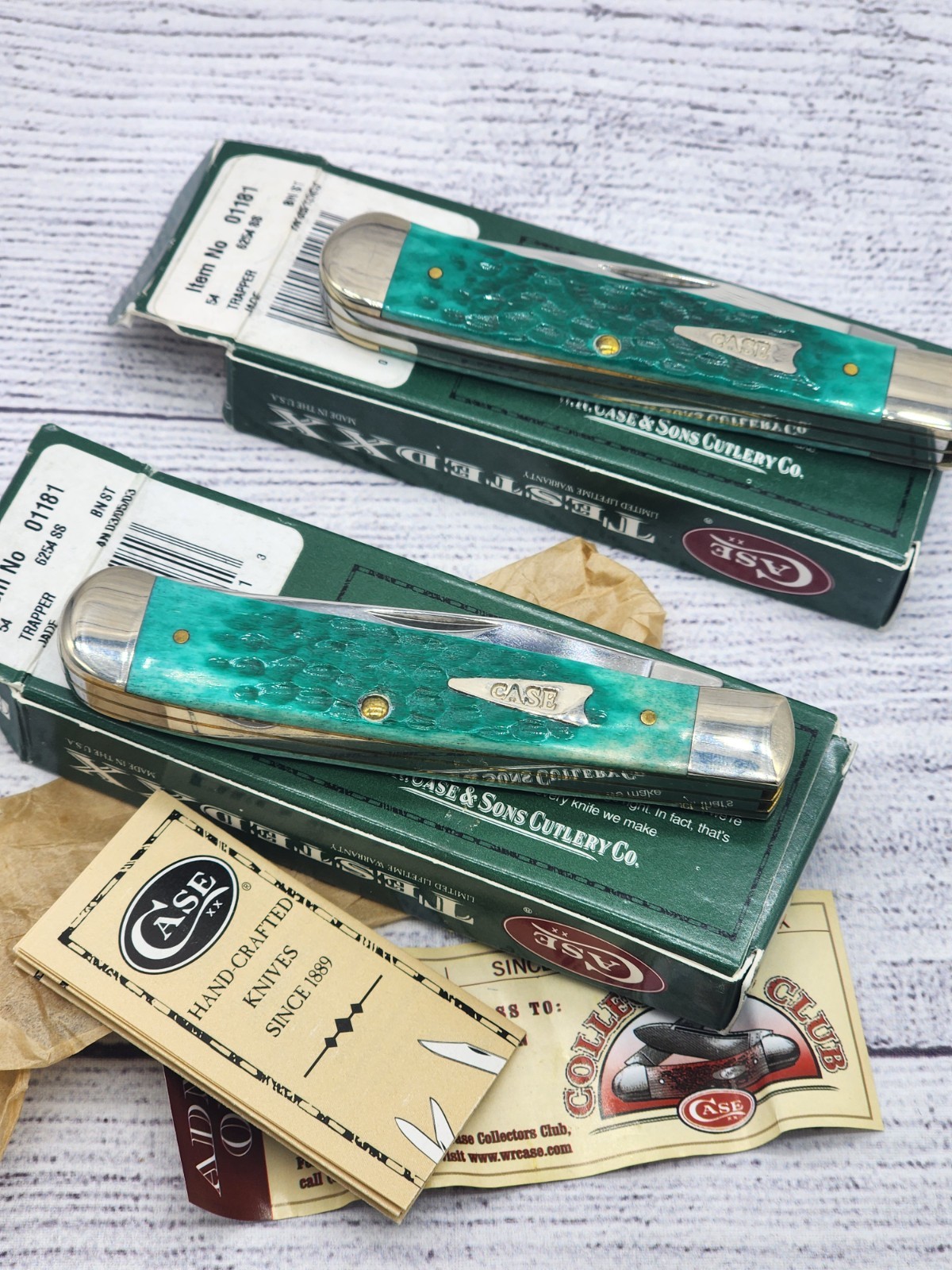Case XX 6254 SS Turquoise Jigged Handle Trapper Knife 01181 w/ Original Box