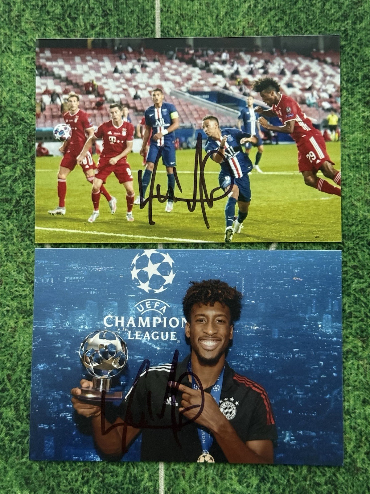 2x Kingsley Coman Signed Photo Autograph Auto Photo Signed COA Certificate