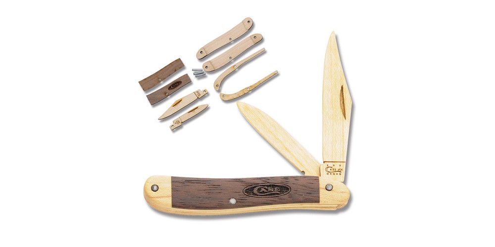 CASE XX KNIVES CASE KNIFE KIT-COMPLETE WOODEN POCKET KNIFE-PEANUT (CA220W) POCK