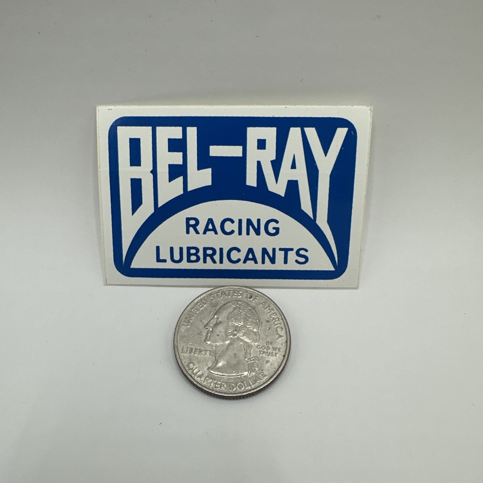 Vintage Bel-Ray Racing Lubricants Sticker Original Decal BLUE 1.5