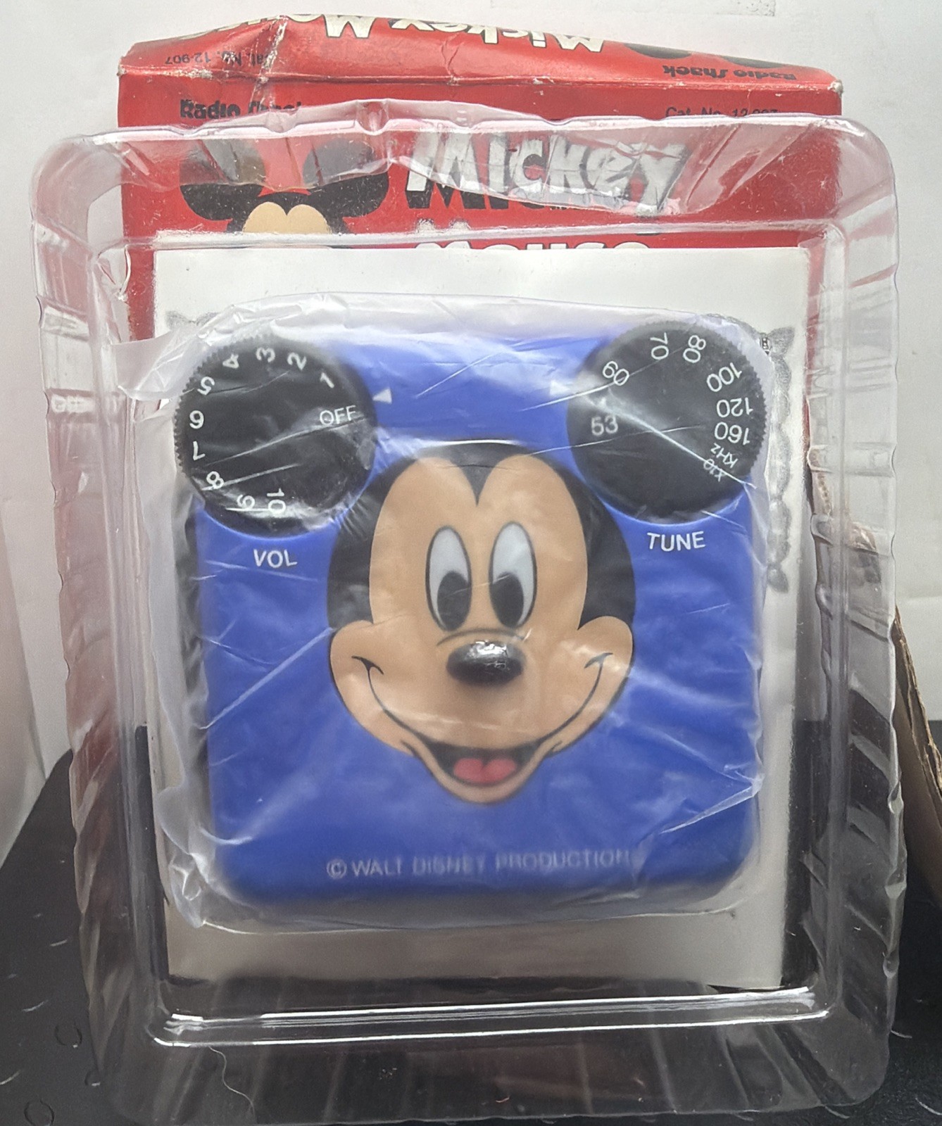 VTG Realistic Radio Shack Mickey Mouse AM Radio 12-907 New In Box NOS Disney-9A2