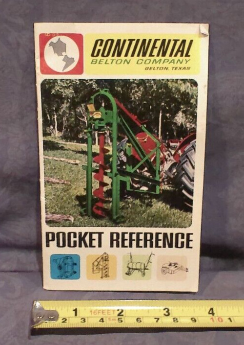 Continental Belton Company Pocket Reference Booklet