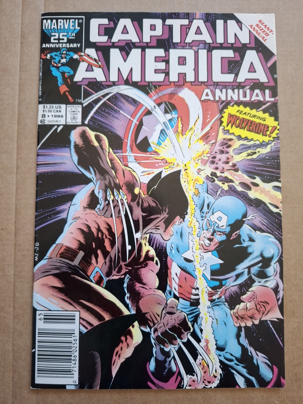 Captain America Annual 8 Marvel 1986 Iconic Mike Zeck Cover FN