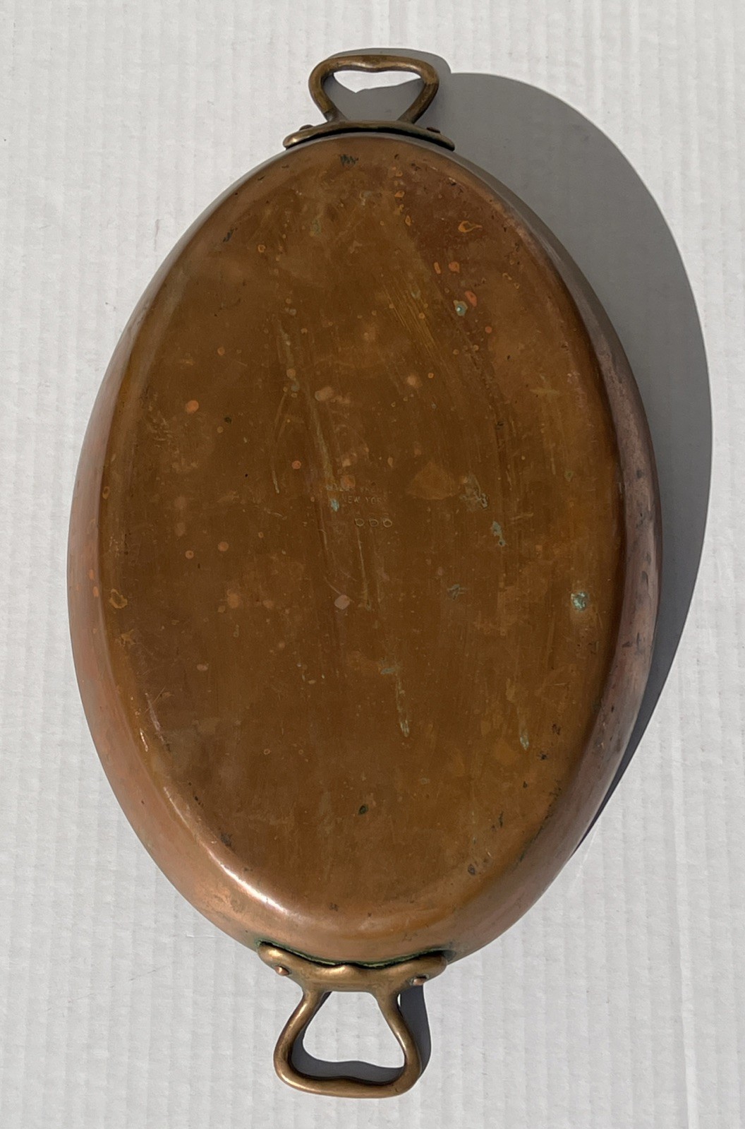 Vintage Bazar Francais 666 New York Copper Au Gratin Pan