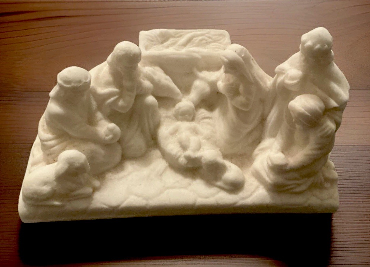 Alabastrite Nativity Scene in White Made in Italy Alabastrite Nativity Scene in White Made in Italy
