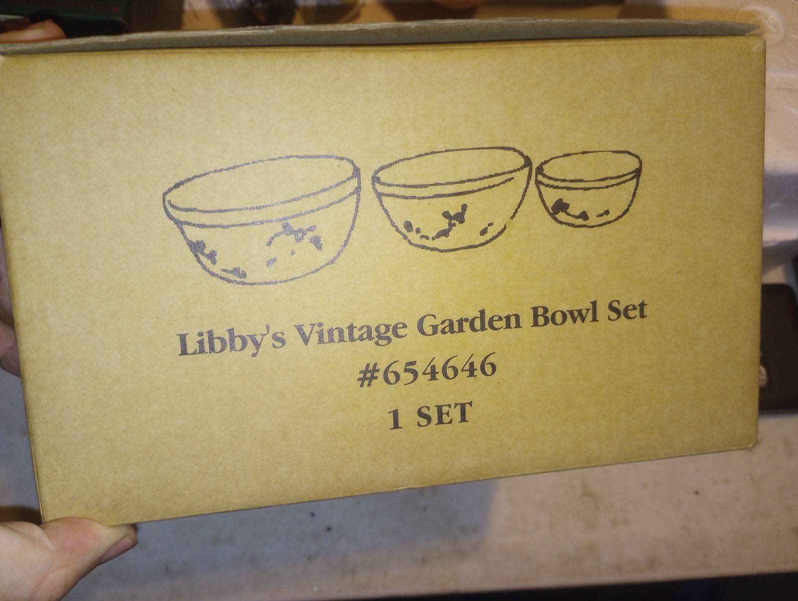 VTG 2004 Boyds Bears Bearware Libby’s Vintage Garden Ceramic Bowl Set 654646 NIB