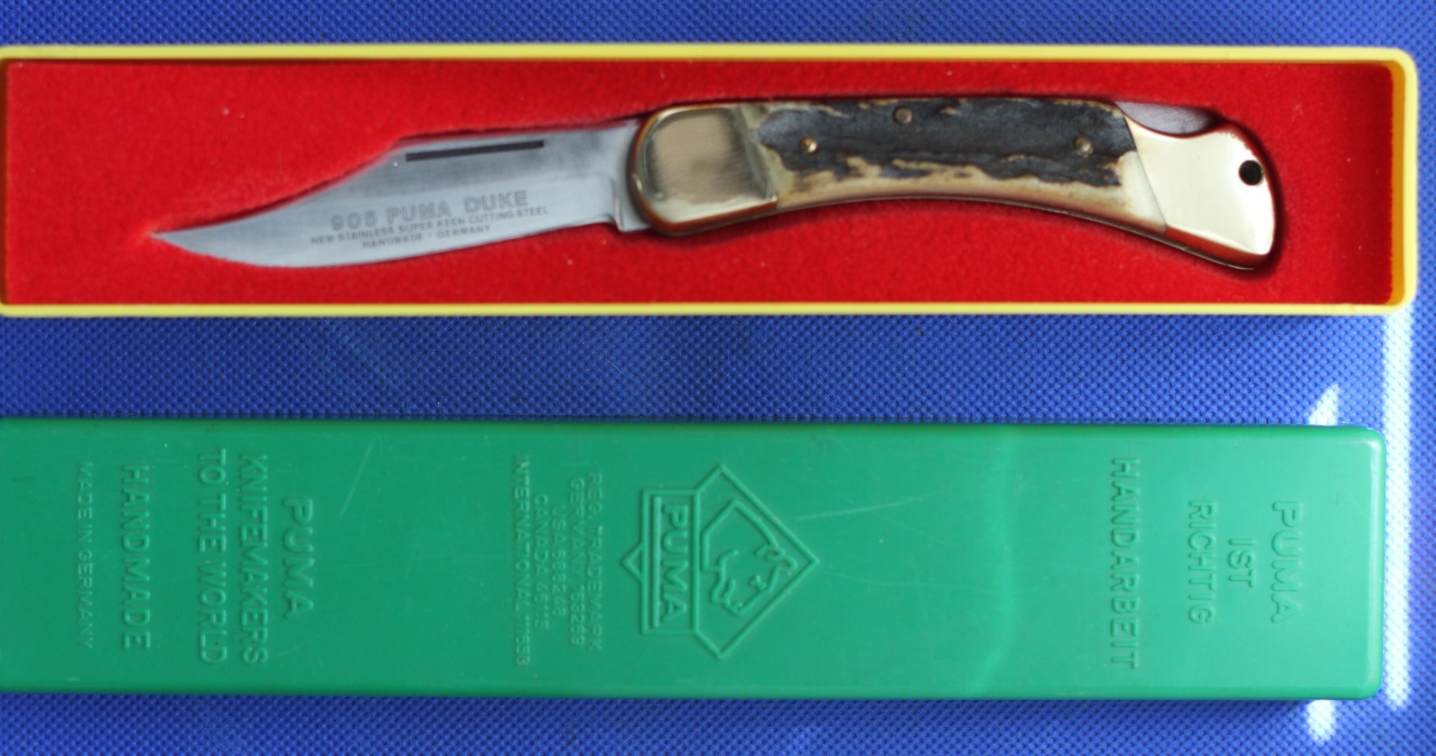 Vintage Puma Duke 905 Stag Lockblade, NOS, NIB 1975