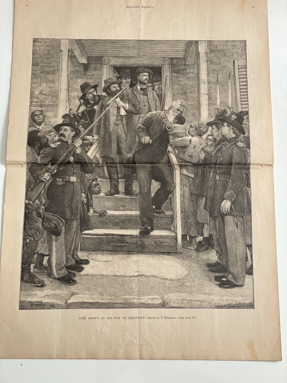 HARPER'S WEEKLY January 31, 1885 John Brown on His Way to Execution Civil Rights