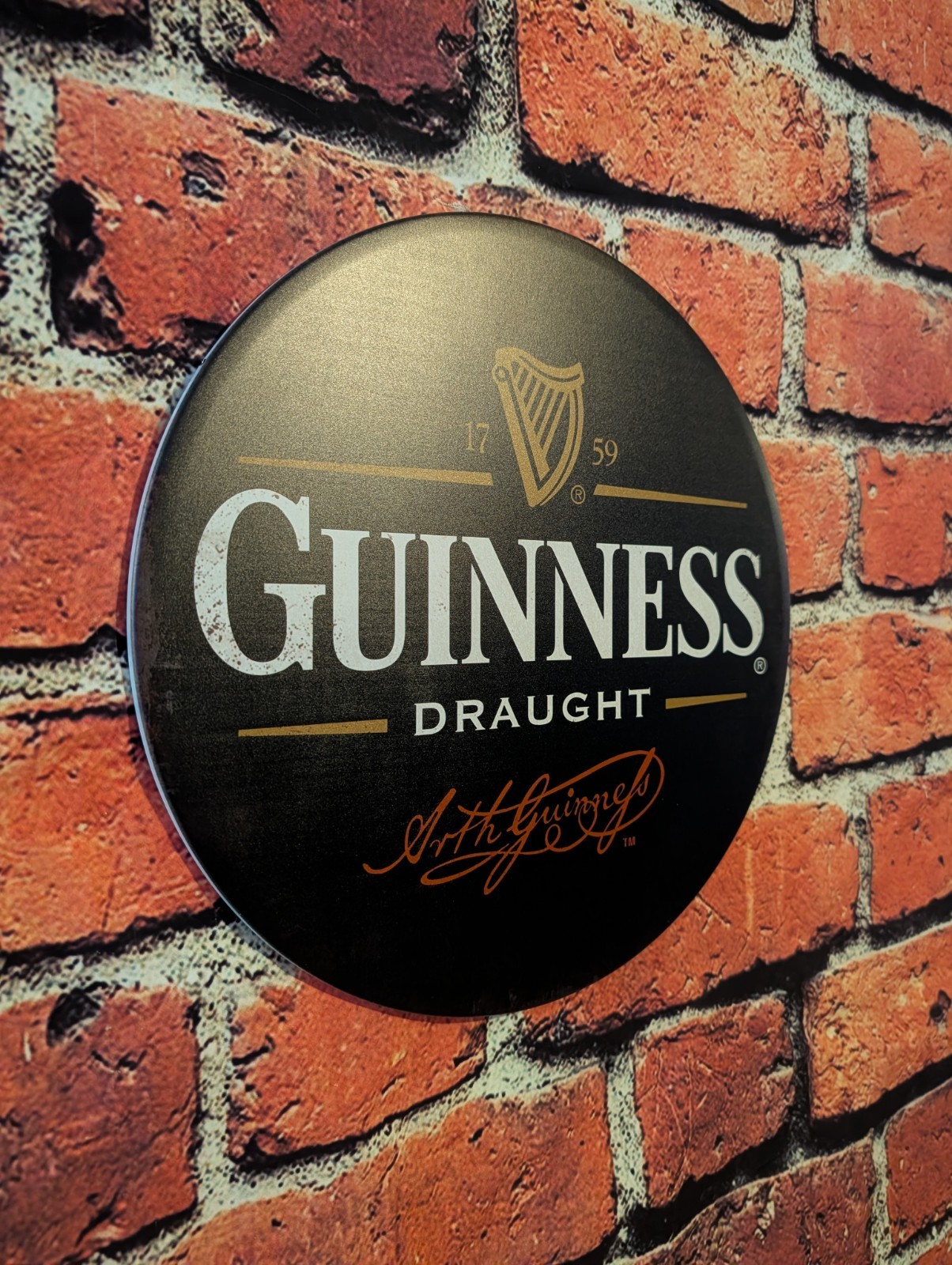 Guinness Draught Metal Beer Sign | 12\
