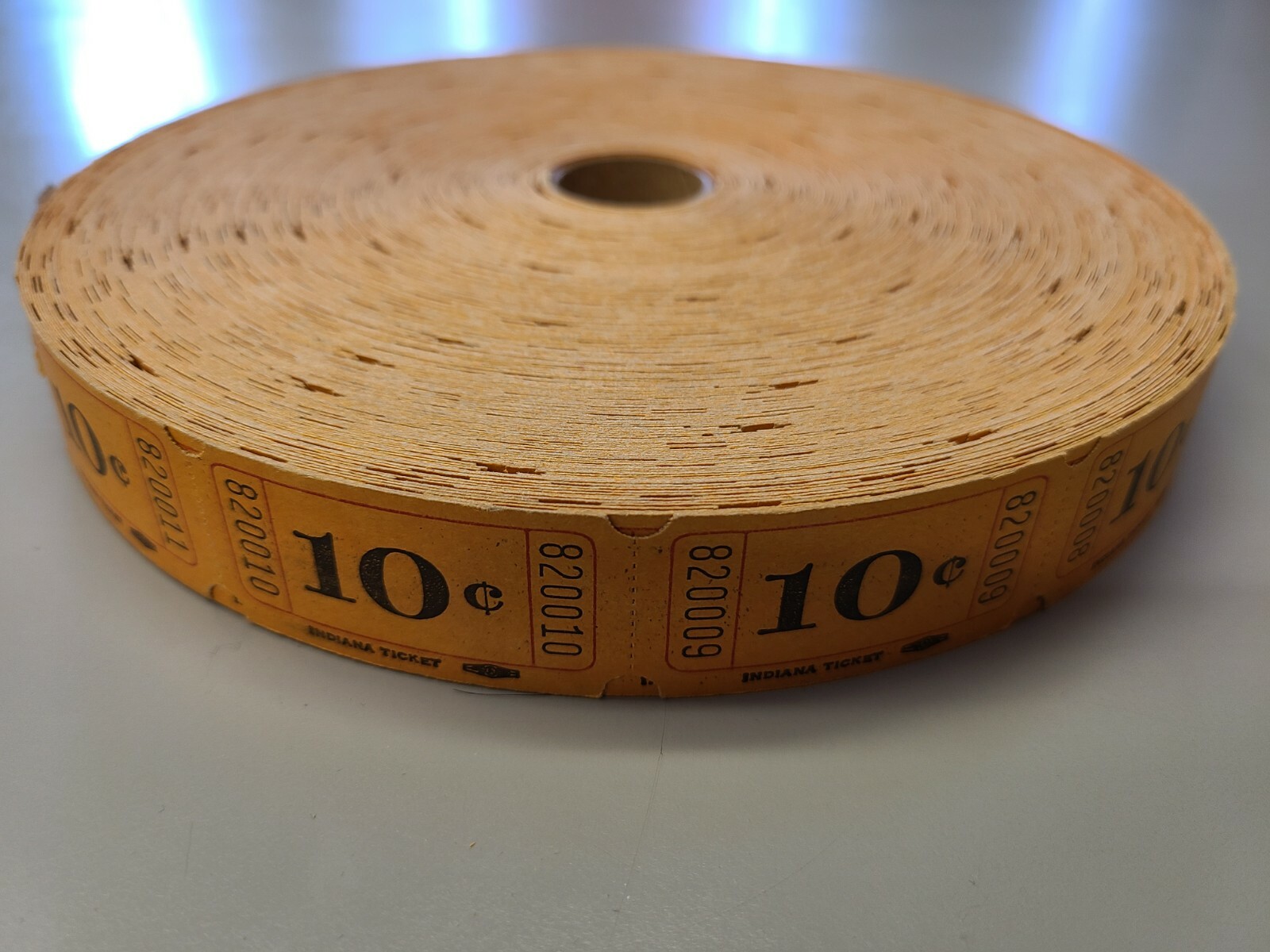 Vintage/antique amusement park ticket Roll 10 Cents Tickets - Orange 