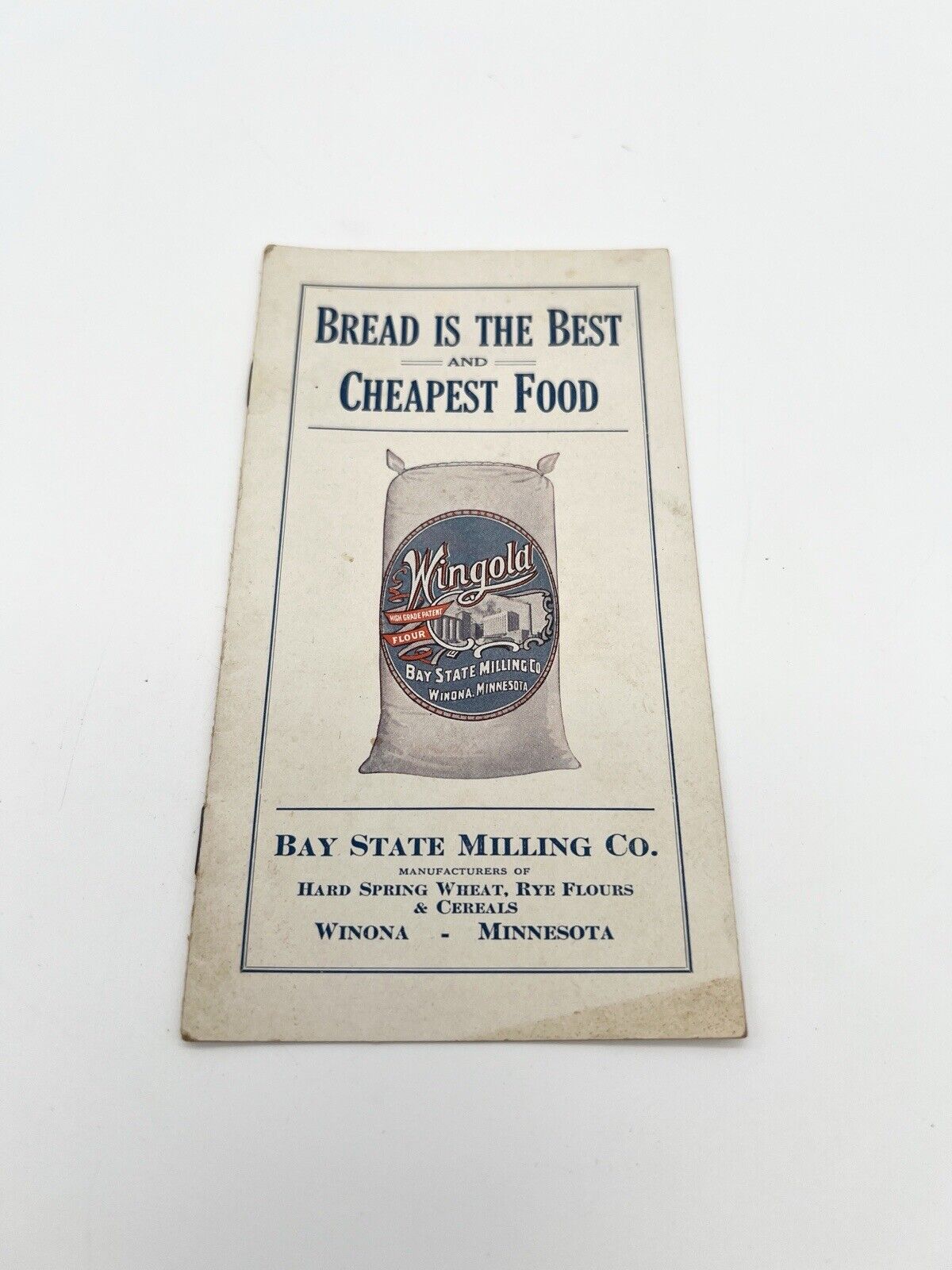Antique 1920s Bay State Milling Co. Wingold Flour Winona Minnesota Advertising