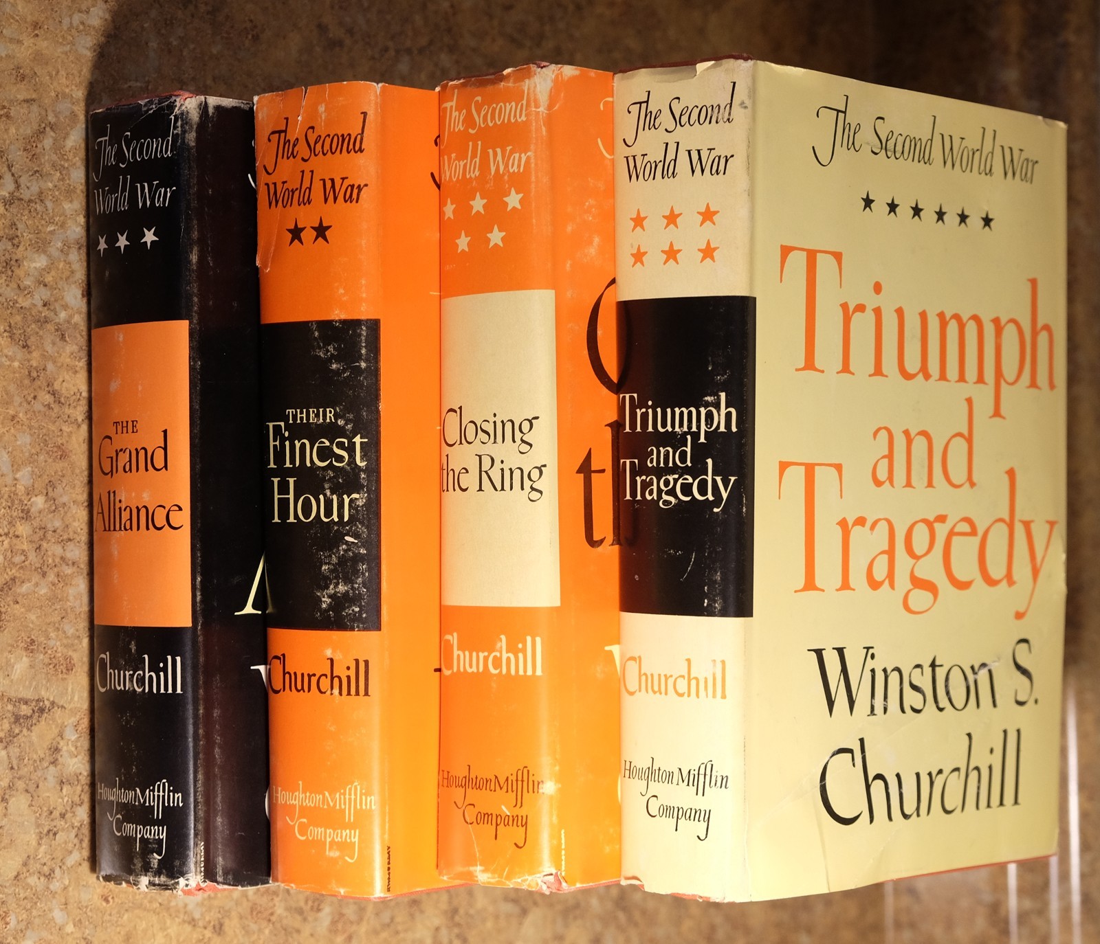 The Second World War.  4 volumes, by Winston Churchill