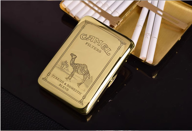 Metal Cigarette Case Hold 16 Cigarette Vintage Copper Camel Smoking Boxe gifts Metal Cigarette Case Hold 16 Cigarette Vintage Copper Camel Smoking Boxe gifts