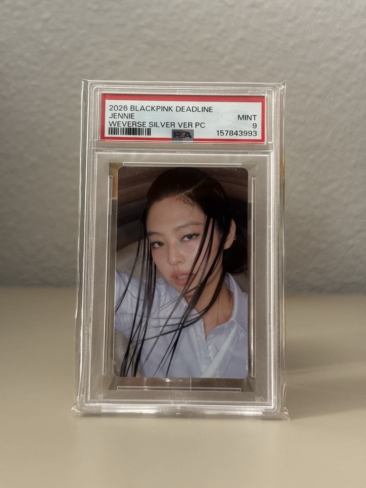 BLACKPINK Deadline Jennie Weverse Silver Veri Photo Card PSA 9 (Population 1)