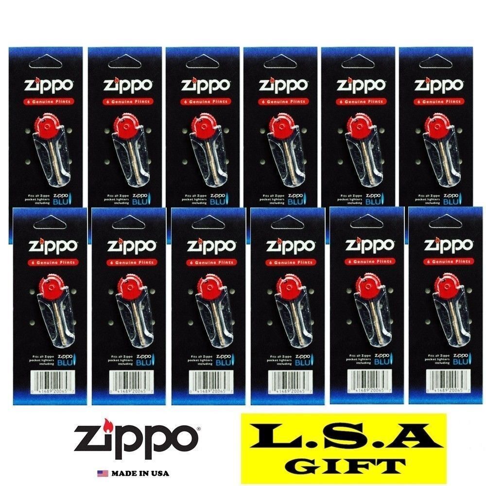 New Zippo Replacement 12 Flint Value Packs for All Zippo Lighter
