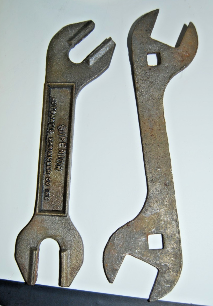 Antique Vintage Wrench Lot (2): John Deere JD-53 & Superior Sprinkler Co