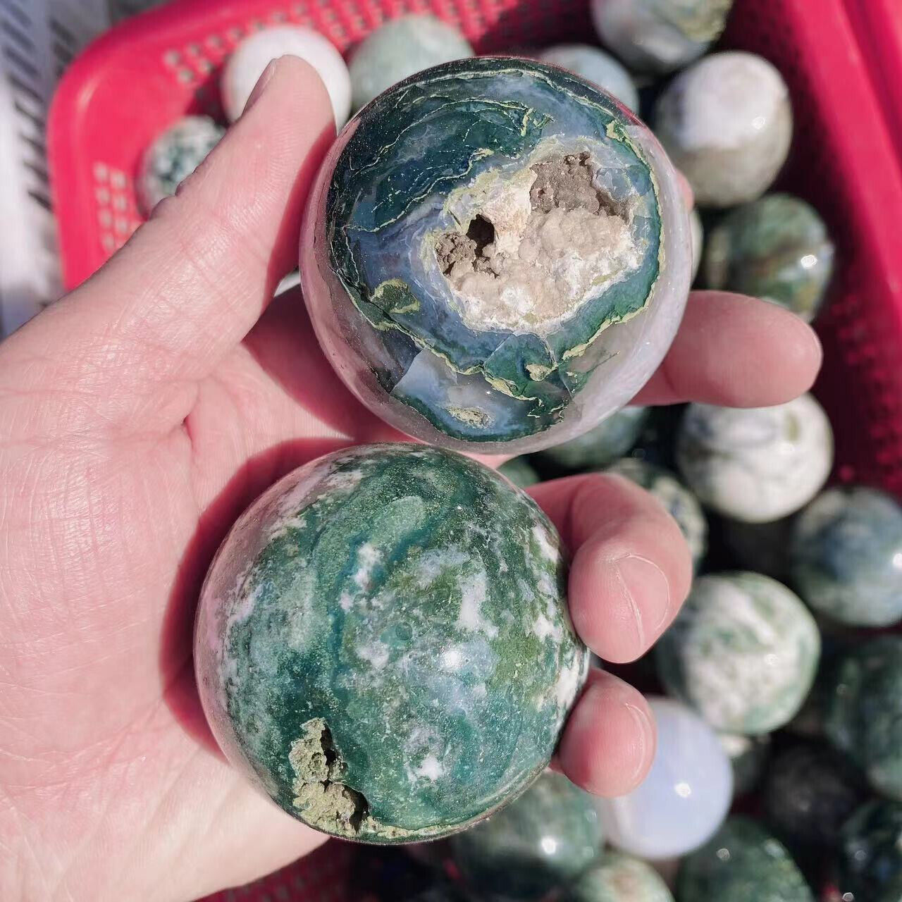 10kg Natural miss agate sphere wholesale Crystal Quartz Healing Decorate