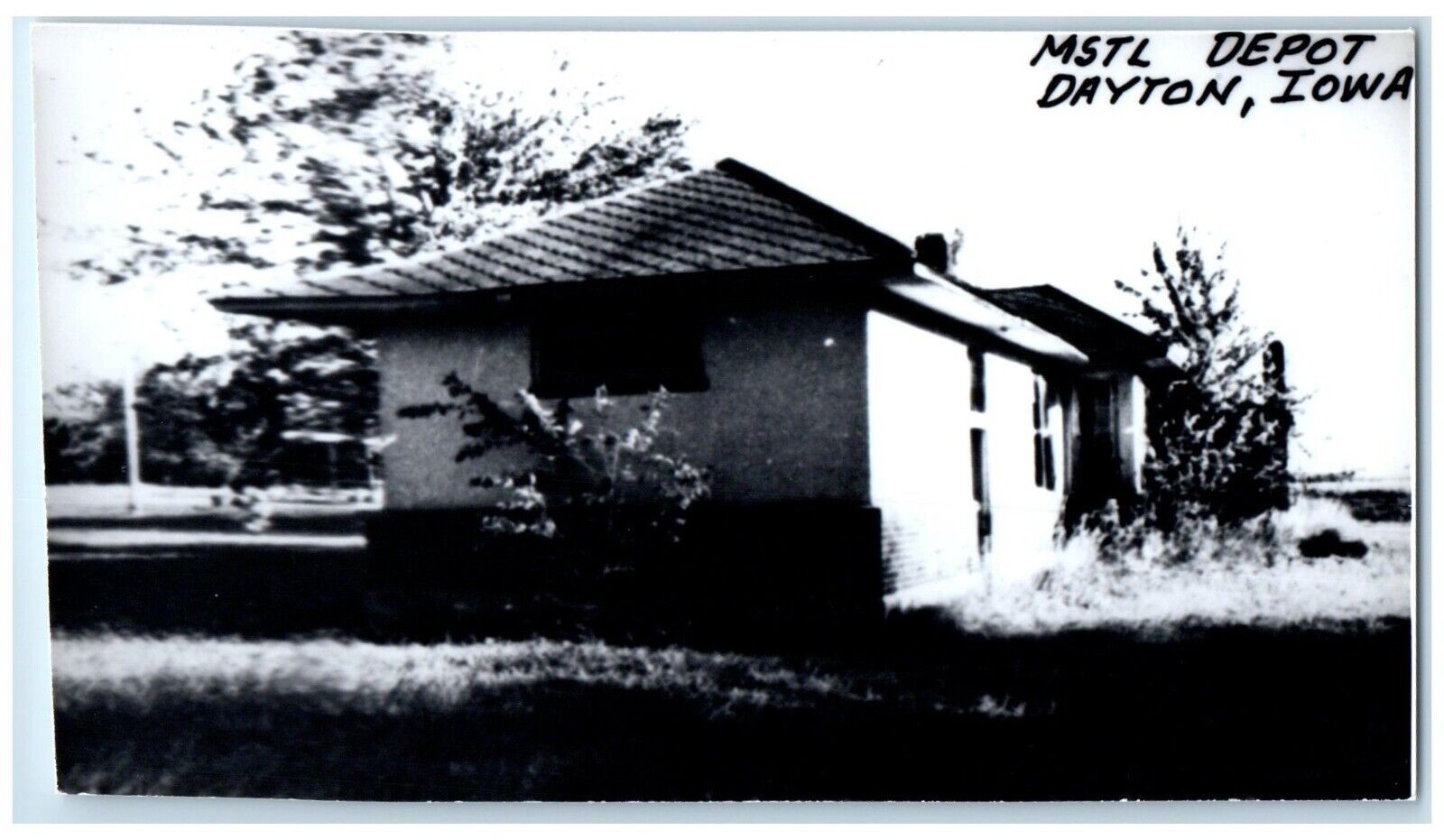 c1960\'s MSTL Depot Dayton Iowa Vintage Train Depot Station RPPC Photo Postcard