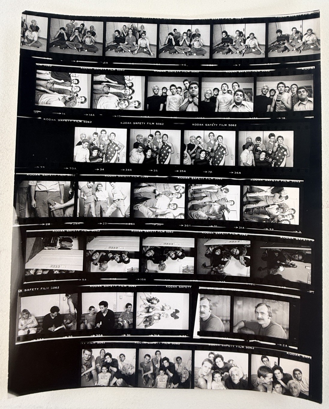 Original 1980s Punk New Wave Band Contact Sheet Photo Simpletones Kendall Jay