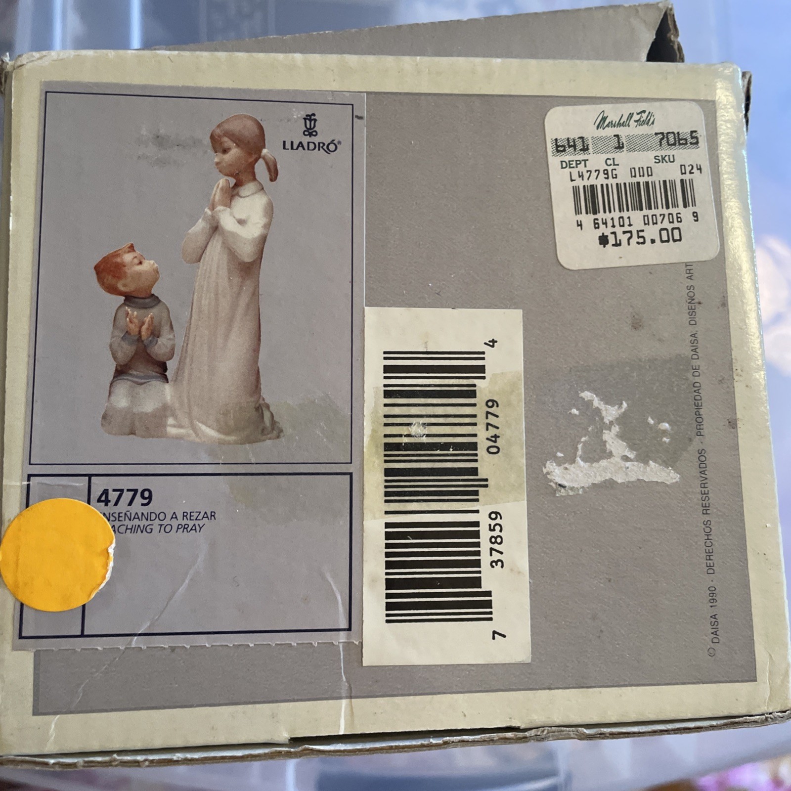 Adorable Vintage Lladro TEACHING TO PRAY #4779-Retired-Glossy Finsh 9