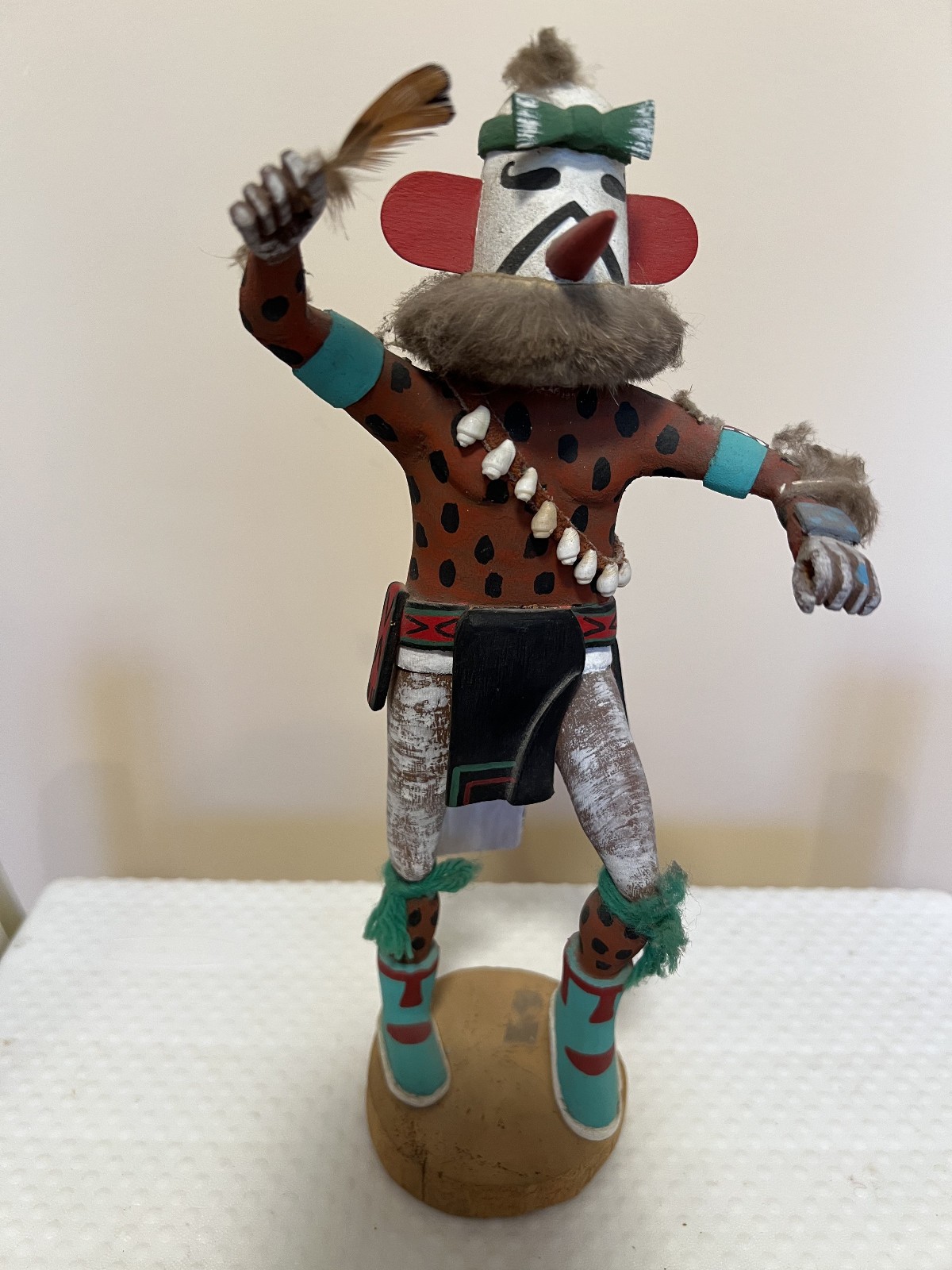 REDUCED  PRICE: Mockingbird Kachina Doll by Hopi artist Henry Fred - 11” Signed