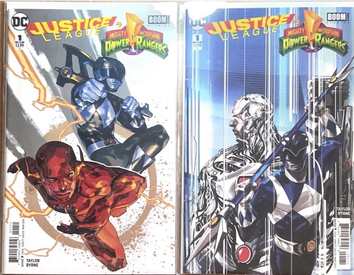 Justice League-Power Rangers #1E & 1G 2017 DC Comics Variants High Grade