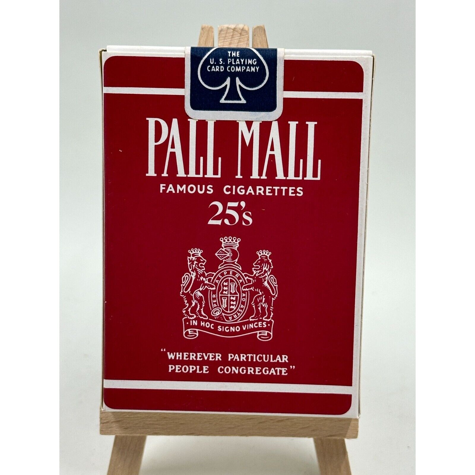 Vintage Pall Mall Famous Cigarettes 25's Bicycle U.S. Playing Card Company Cards