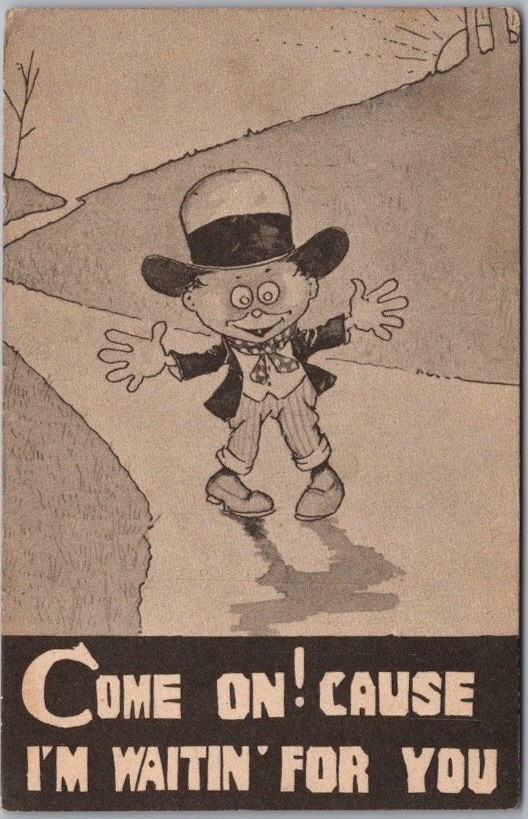 Vintage 1913 Comic Greetings Postcard \
