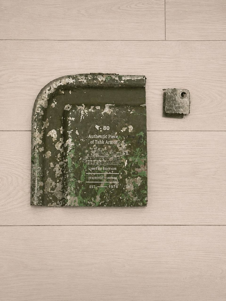 T-80 Tank Fragment | Authentic Tank Metal | Handcrafted in Ukraine
