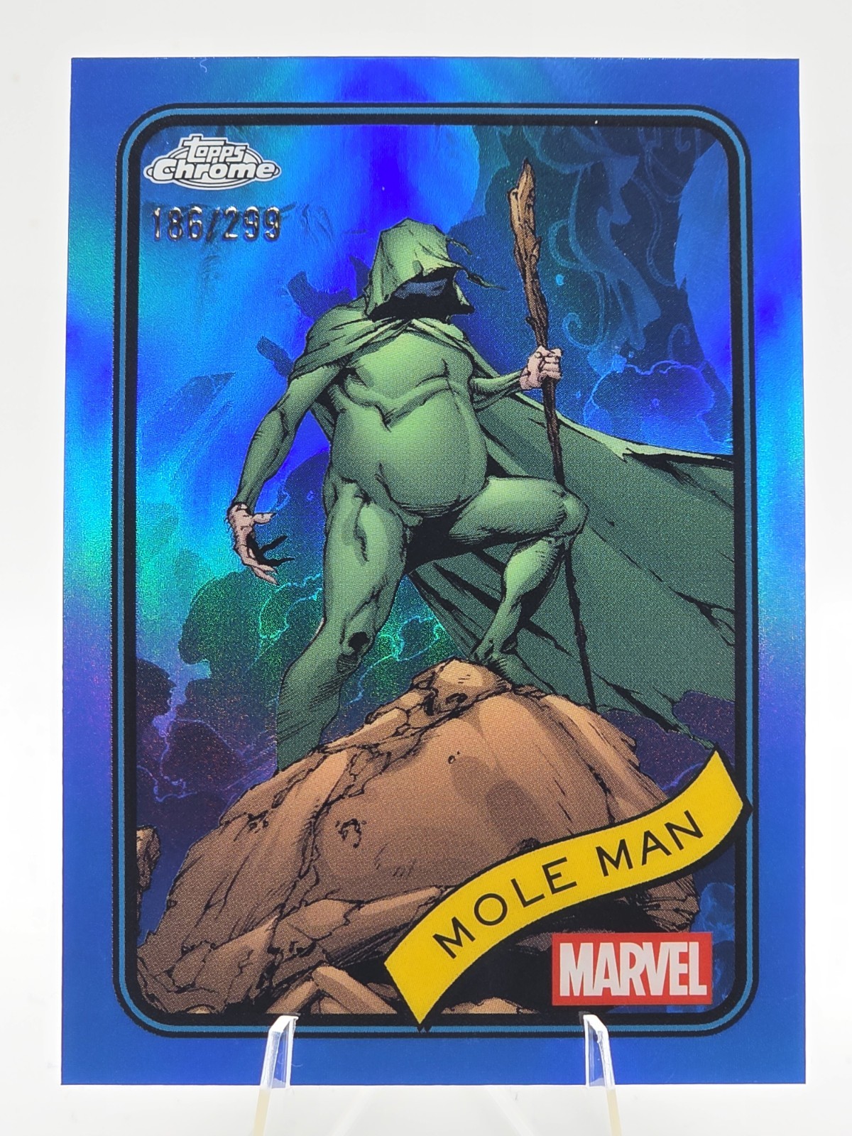 Mole Man Blue Refractor 186/299 2025 Topps Chrome Marvel Mole Man Blue Refractor 186/299 2025 Topps Chrome Marvel