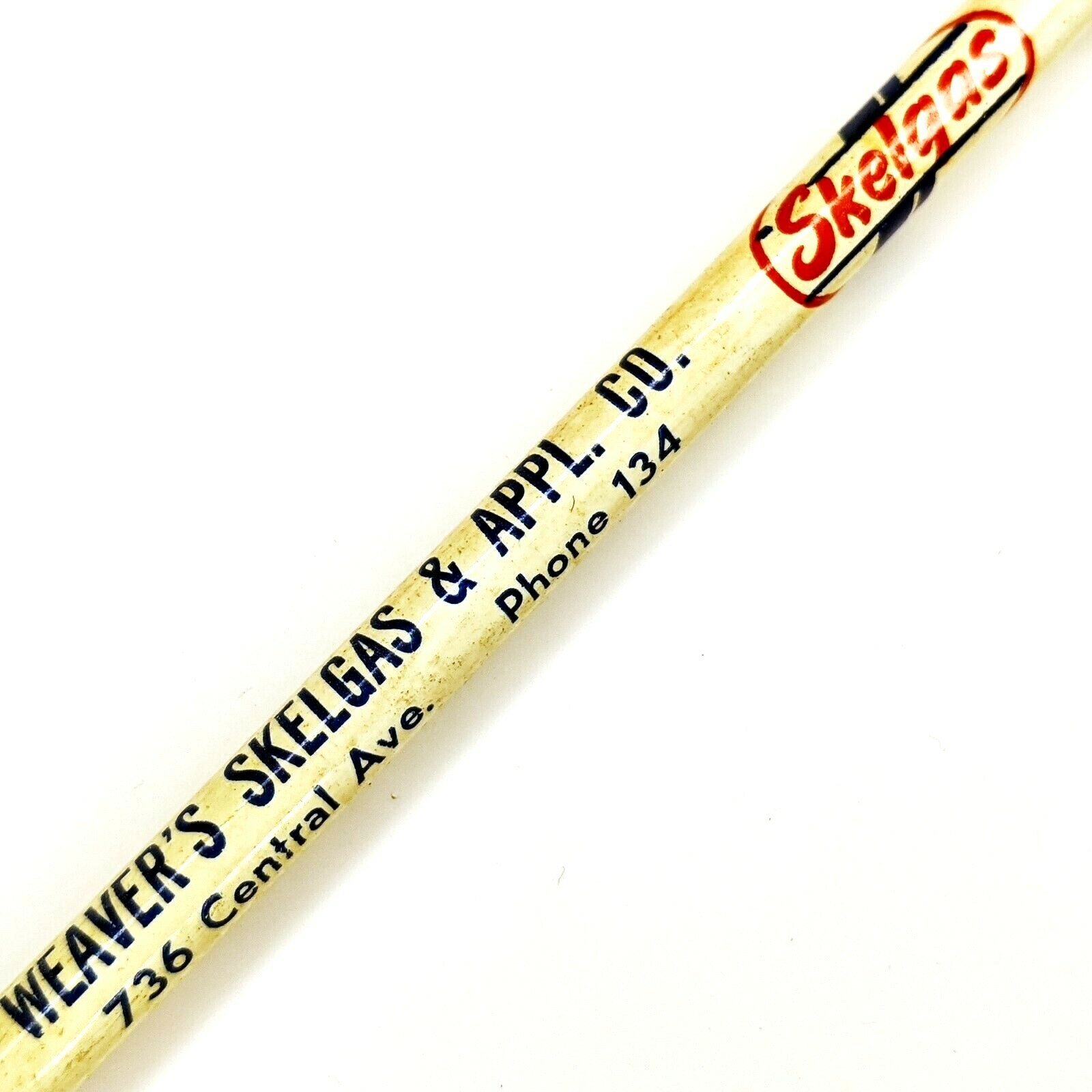 c1950s Northwood, Iowa Skelgas Skelly Gas Advertising Wood Pencil Oil G27