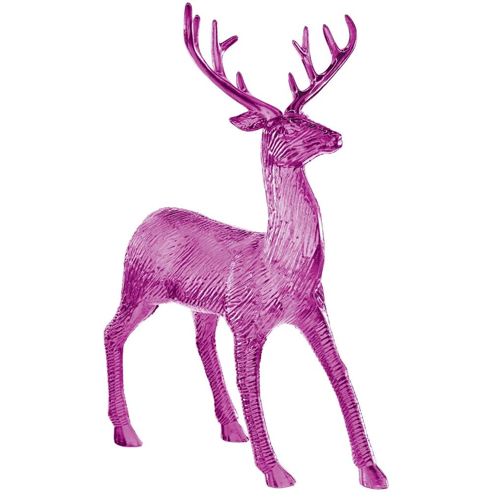 Elegant Electroplated Pink Reindeer Figurine Decoration - 12\ Elegant Electroplated Pink Reindeer Figurine Decoration - 12\