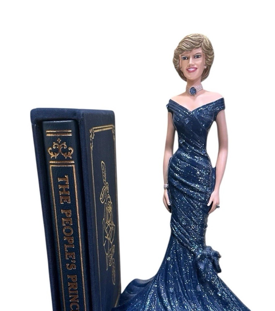 Hamilton Collection Princess Diana Royal Blue Figure Statue and book set 