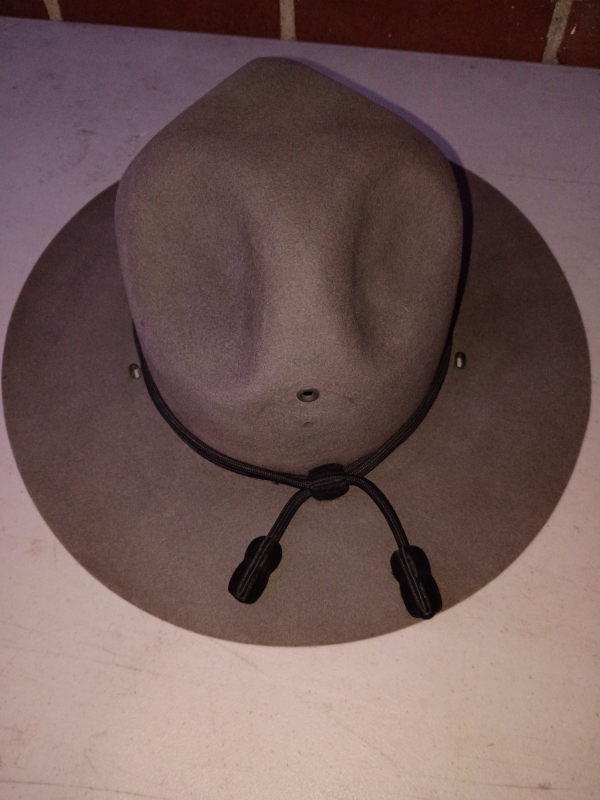 Vtg 1940s Mallory Aristocrat Campaign Hat Size 7 3/8 Felt Cavalry Trooper WW2