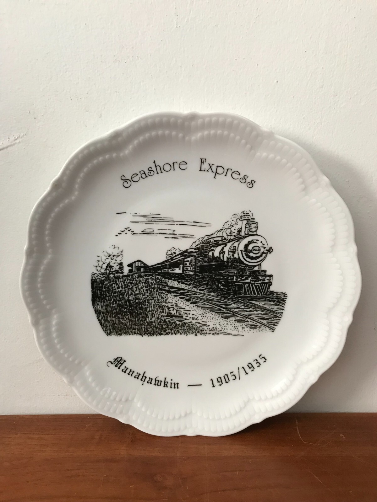 Vtg Manahawkin Railroad New Jersey 1905-1935 Seashore Express Etched 9.5\