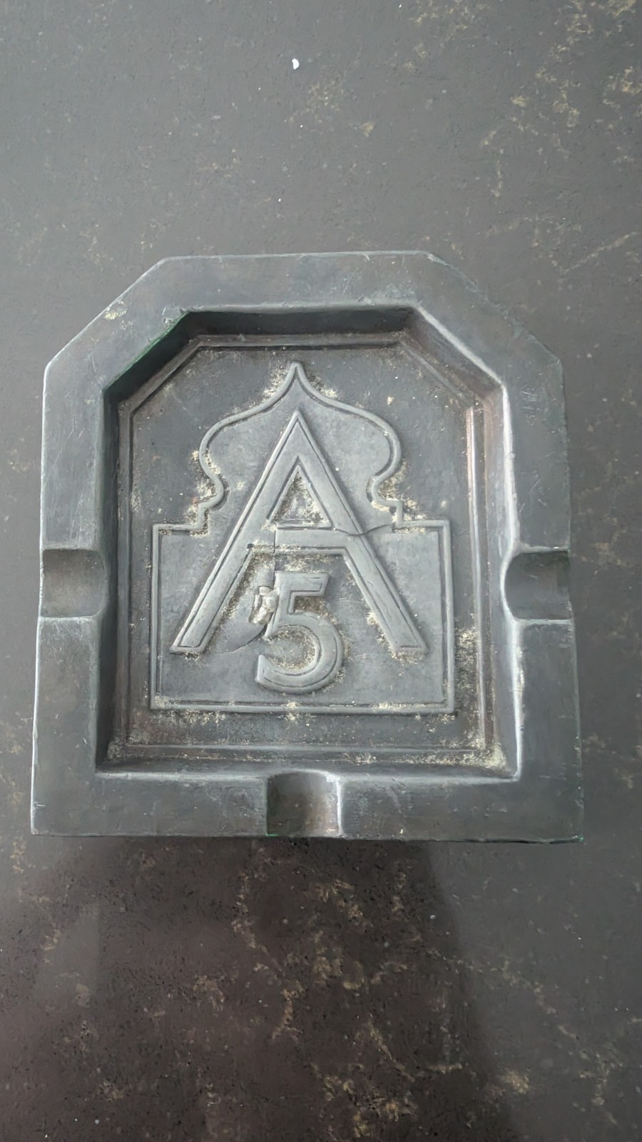 WWII U.S. 5th Army Mess Hall Ashtray Original And Hard Too Find