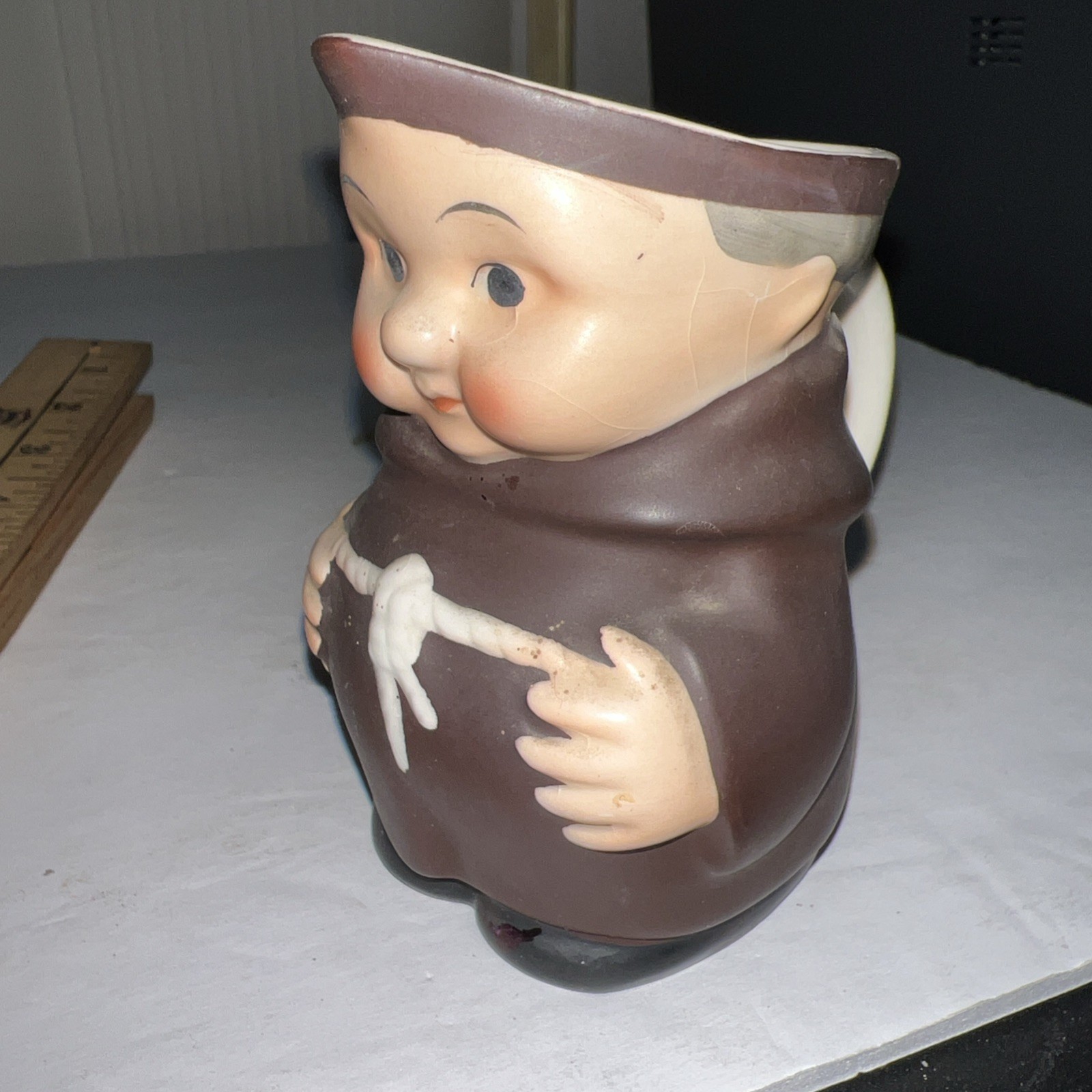 Vintage 1950s Goebel Germany Friar Tuck Miniature Creamer Pitcher 4.25\