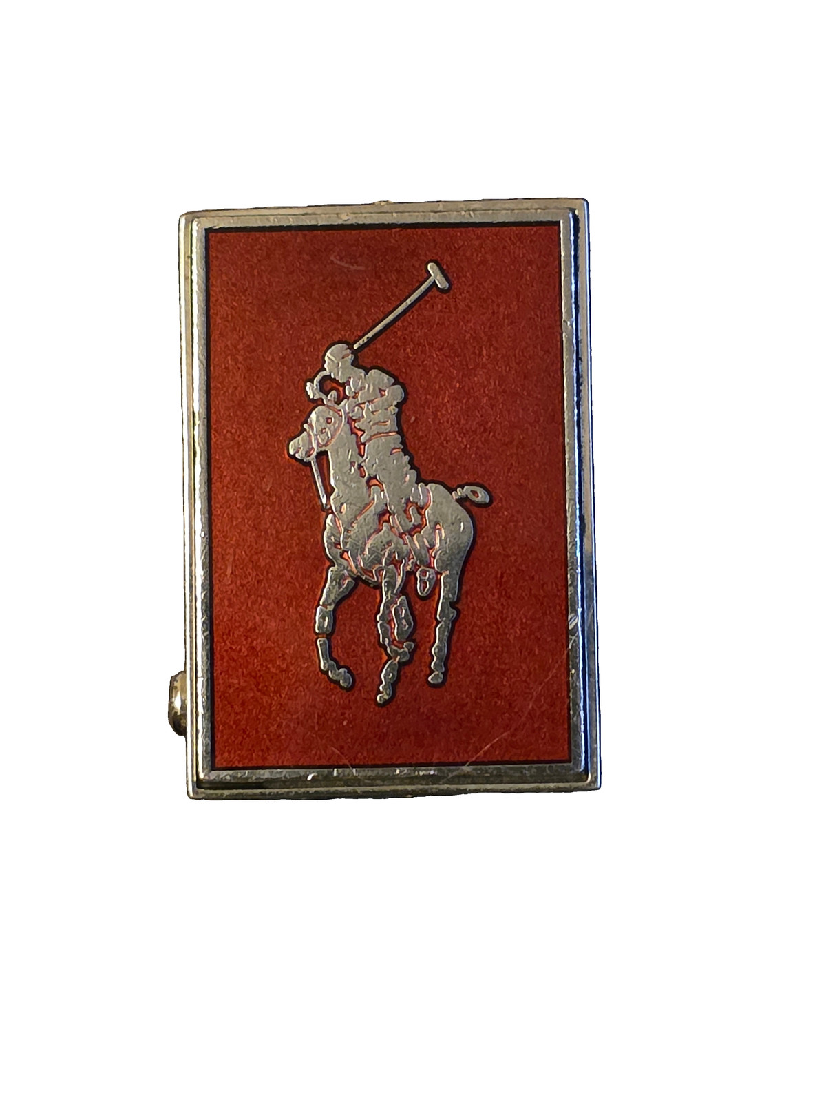 Vintage 1980s Polo Ralph Lauren Red Enamel Pocket Gas Lighter