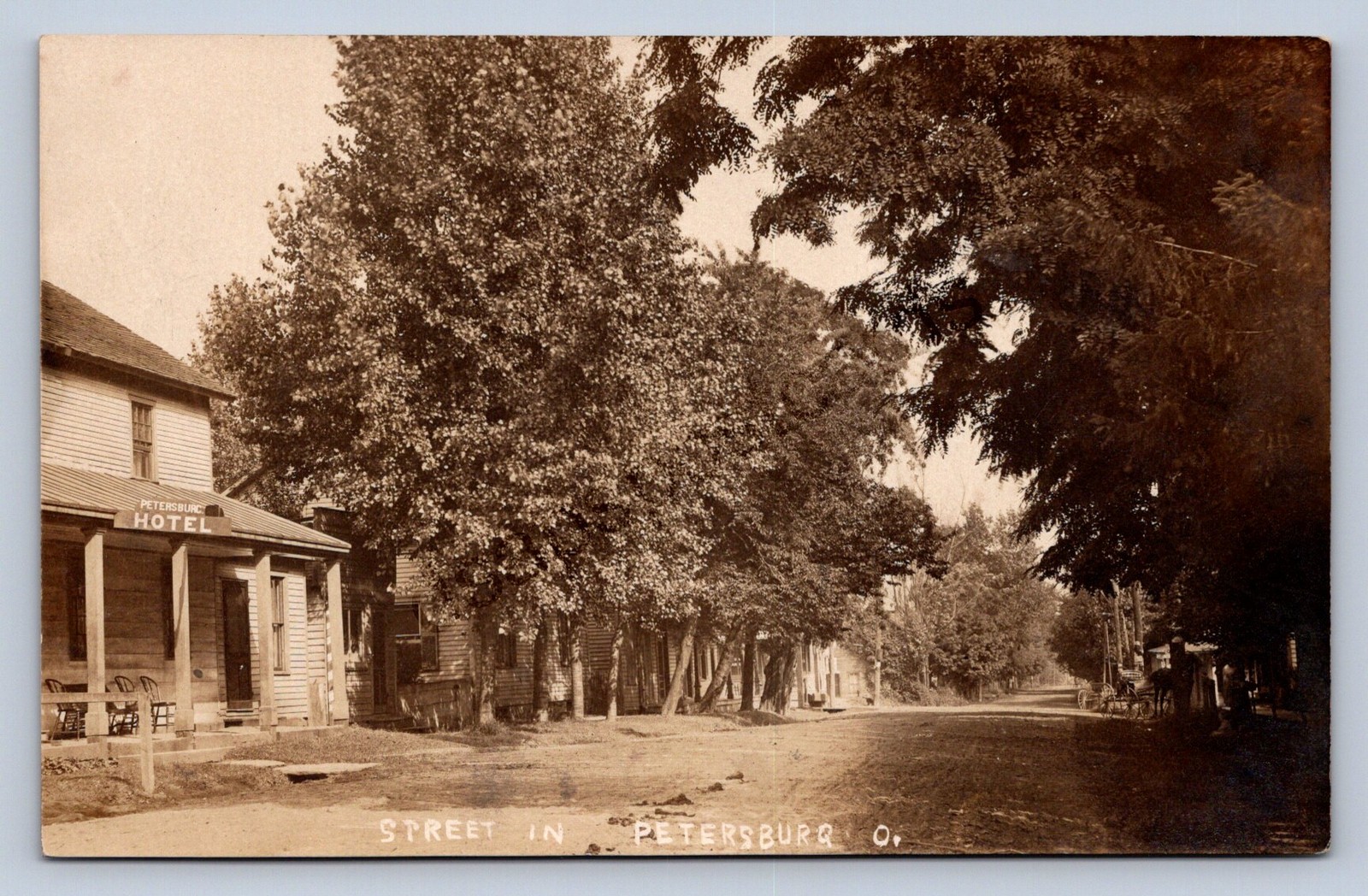 J87/ Petersburg Ohio RPPC Postcard c1910 Mahoning Hotel Building 615