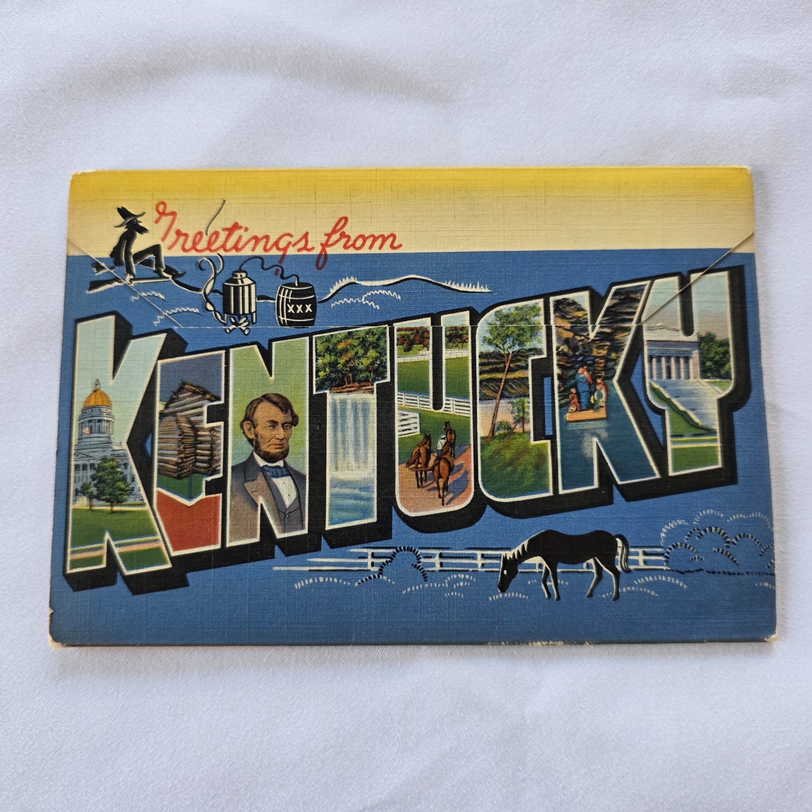 Vintage 1939 Foldout Photo Booklet Scenic Kentucky the Blue Grass State