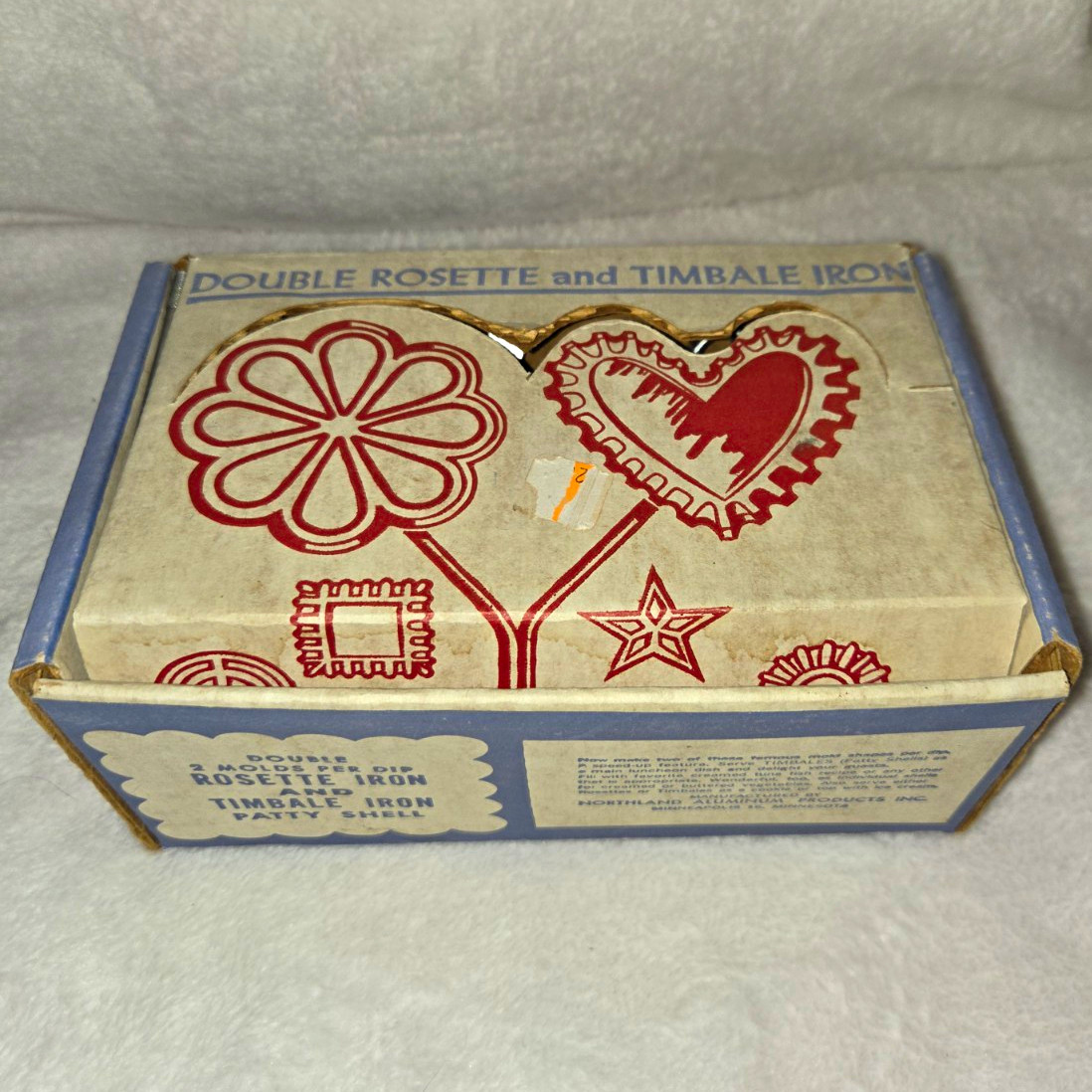 VINTAGE Northland Double Rosette & Timbale Iron Patty Shell Cookie Cutter Set