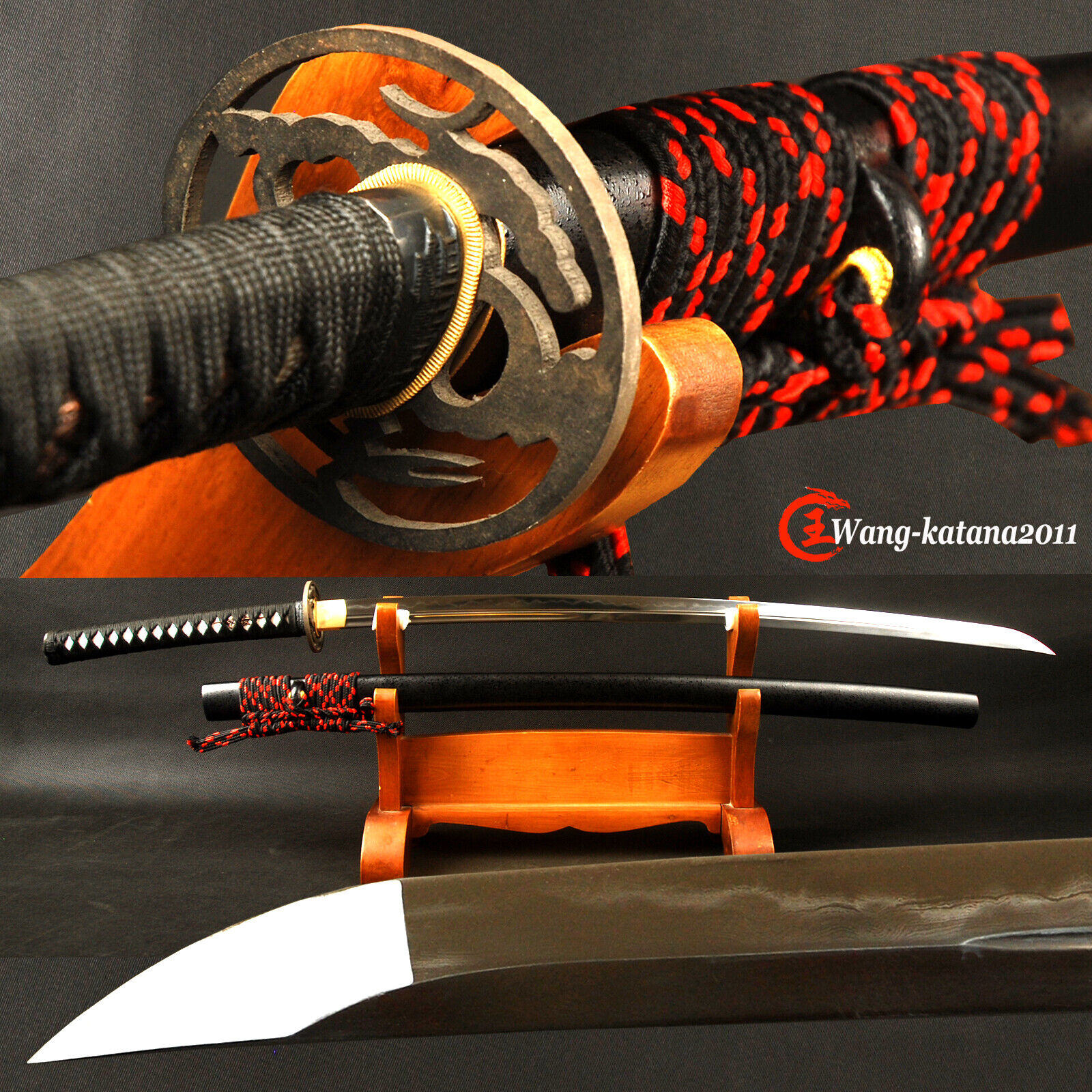 40'' Clay Tempered Folded T10 Unokubitsukuri Japenese Samurai Katana Sharp Sword