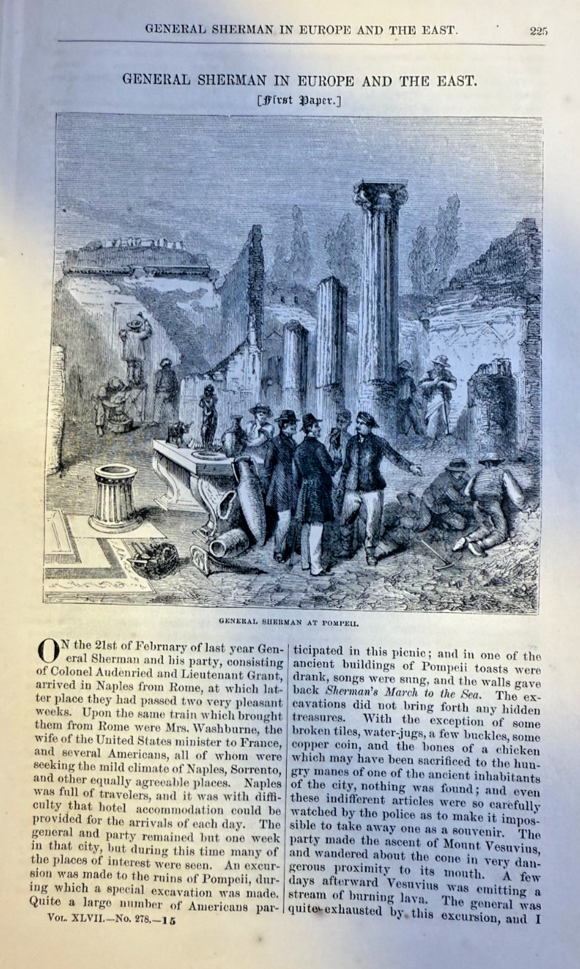 1873 General William T Sherman Travels in Europe & The East illustrated
