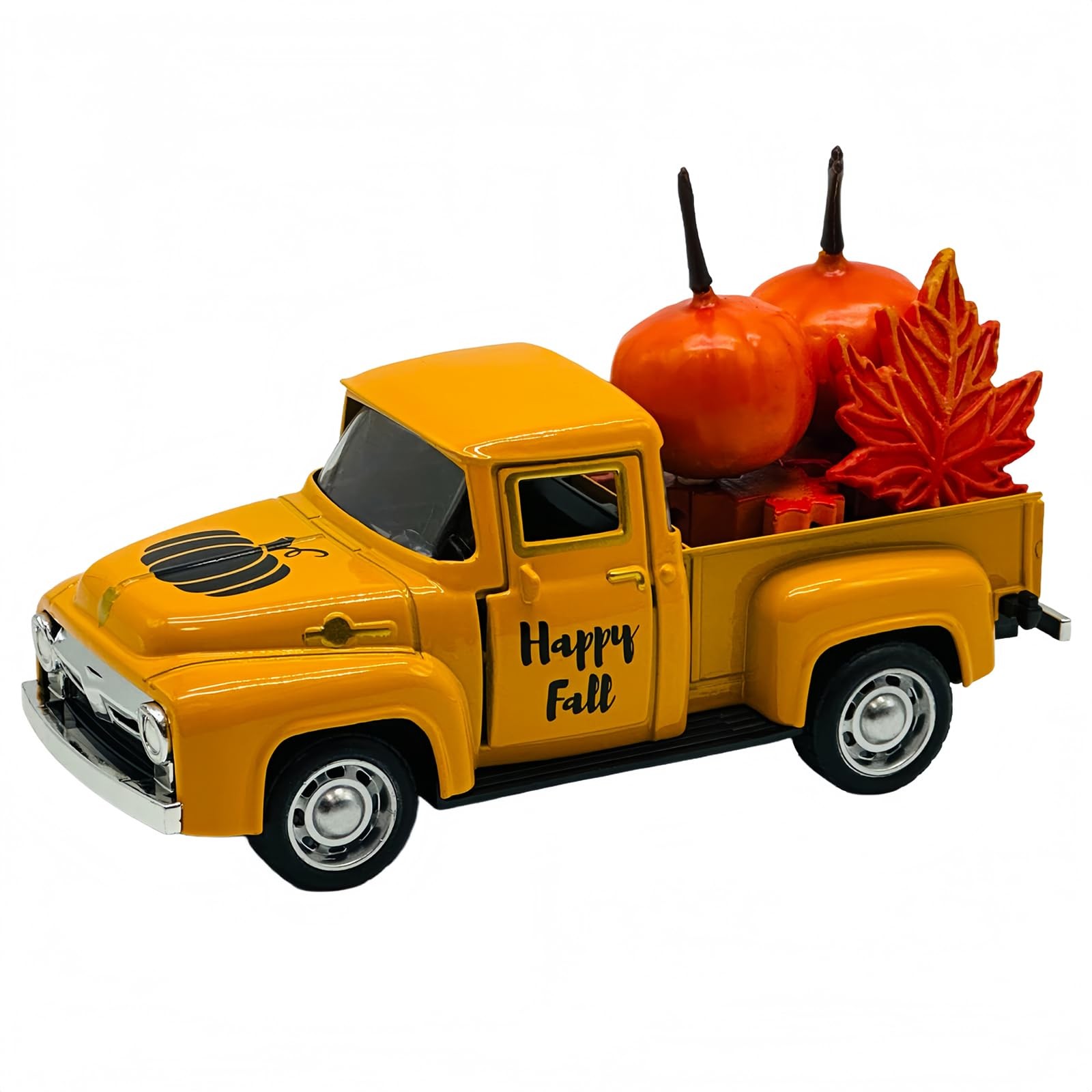 Orange Mini Fall Vintage Metal Pumpkin 4.9 Inch Table Decor